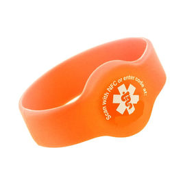 China OEM colorful passive rfid silicone rubber wristband for Access Control supplier